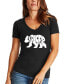 ფოტო #1 პროდუქტის Women's Word Art Explore V-Neck T-Shirt