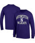 Фото #1 товара Men's Purple Northwestern Wildcats High Motor Long Sleeve T-shirt