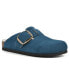 Petro Blue Suede with Fur