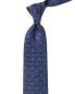Фото #1 товара Ferragamo Blue Woven Gancini Silk Tie Men's Blue Ns