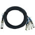 Фото #1 товара BlueOptics CAB-Q-4S-100G-3M - 3 m - QSFP28 - 4xSFP28 - Male/Male - Black - 100 Gbit/s