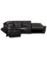 Фото #4 товара Lenardo 6-Pc. Leather Sectional with 2 Power Recliners and Console, Created for Macy's