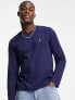Polo Ralph Lauren long sleeve soft cotton top in navy
