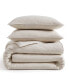 Фото #3 товара Pure Washed Linen 3-Piece Duvet Cover Set, Full/Queen