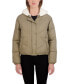 Фото #2 товара Women's Junior's Faux Fur Lined Puffer Jacket with Hood