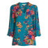 The Pioneer Woman Ruffle Neck Blouse with Flounce Sleeves Women's S Multicolor