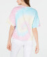 ფოტო #2 პროდუქტის Juniors' Cotton Mickey Mouse Tie-Dyed T-Shirt