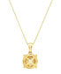 Фото #5 товара Macy's diamond Halo 18" Pendant Necklace (3/4 ct. t.w.) in 14k White, Yellow or Rose Gold