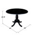 Фото #26 товара International Concept 42" Round Dual Drop Leaf Pedestal Table