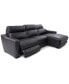 Фото #7 товара Gabrine 3-Pc. Leather Sectional with 1 Power Headrest and Chaise, Created for Macy's