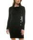 Фото #1 товара Juniors' Turtle-Neck Button-Detailing Sweater Dress