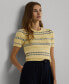 ფოტო #1 პროდუქტის Women's Fair Isle Puff-Sleeve Sweater, Regular & Petite