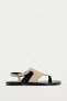 Фото #2 товара Замшевые сандалии с асимметричным верхом ZARA