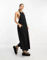 Фото #8 товара ASOS DESIGN Petite halter maxi dress in black