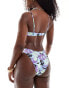 Фото #3 товара ASOS DESIGN sleek high leg hipster bikini bottom in retro print