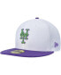 ფოტო #4 პროდუქტის Men's White New York Mets Side Patch 59FIFTY Fitted Hat