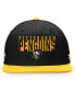 Фото #2 товара Men's Black, Gold Pittsburgh Penguins Fundamental Colorblocked Snapback Hat