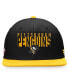 Men's Black, Gold Pittsburgh Penguins Fundamental Colorblocked Snapback Hat