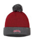 Фото #2 товара Men's Crimson and Gray Washington State Cougars Core 2-Tone Cuffed Knit Hat with Pom