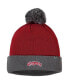 ფოტო #2 პროდუქტის Men's Crimson and Gray Washington State Cougars Core 2-Tone Cuffed Knit Hat with Pom