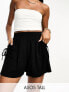 Фото #1 товара ASOS DESIGN Tall shirred waist pocket short in black