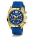 Фото #2 товара Guess Herren Armbanduhr RESISTANCE Multifunktion blau, gold 44 mm GW0729G1