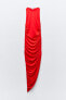 Приталенное платье из полиамида с драпировкой ZARA