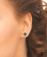 ფოტო #2 პროდუქტის Green Quartz (1-1/3 ct. t.w.) & Lab Grown White Sapphire (1/10 ct. t.w.) Flower Stud Earrings in Sterling Silver