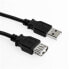 Sharkoon 4044951015405 - 1 m - USB A - USB A - USB 2.0 - Male/Female - Black