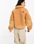 Фото #4 товара The North Face – Platte High Pile – Schweres Fleece-Sweatshirt in Beige mit kurzem Reißverschluss