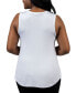 ფოტო #2 პროდუქტის Plus Size V-Neck Sleeveless Rounded Hemline Top