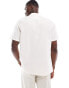 Hollister short sleeve revere collar texture shirt boxy fit in white