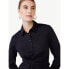 Scoop Midi Shirt Dress Womens Black Side Knot Poplin Point Collar XL 16-18