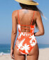 Women's Elevated Tropicals Ruched Strappy One Piece Swimsuit