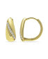 ფოტო #3 პროდუქტის Cubic Zirconia Huggie Hoop Earrings, Sterling Silver or 18K Gold over Silver