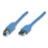 Фото #1 товара Techly ICOC-U3-AB-005-BL - 0.5 m - USB A - USB B - USB 3.2 Gen 1 (3.1 Gen 1) - 5000 Mbit/s - Blue