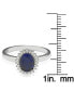 ფოტო #3 პროდუქტის Suzy Levian Sterling Silver Cubic Zirconia Blue Oval Halo Ring