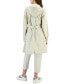 ფოტო #2 პროდუქტის Women's Curve Hooded Belted Waterproof Raincoat