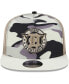 Фото #3 товара Men's White Detroit Tigers Chrome Camo A-Frame 9FIFTY Trucker Snapback Hat