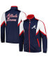 Men's Navy Atlanta Braves Lead Runner Full-Zip Jacket 2XL - фото #1