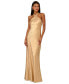 ფოტო #3 პროდუქტის Women's Folied-Chiffon Halter Gown