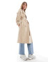 Stradivarius belted trench coat in beige