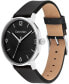 ფოტო #2 პროდუქტის Men's Modern Black Leather Watch 42mm