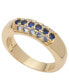 Кольцо Bonheur Jewelry Addison Blue Crystal 18 Karat Micro Plated Gold Over Brass, 7 - фото #1