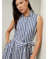 Фото #3 товара Women's Silk Striped Sleeveless Dress for Women