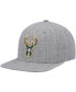 Men's Heathered Gray Milwaukee Bucks 2.0 Snapback Hat