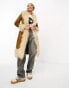 Фото #2 товара Superdry vintage long afghan coat in brown