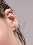 Topshop premium crystal star hoop earrings in gold