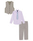 ფოტო #2 პროდუქტის Toddler Boys Glen Plaid Machine Washable Vest Set