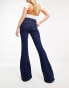 Фото #3 товара ASOS DESIGN power stretch flare in dark blue